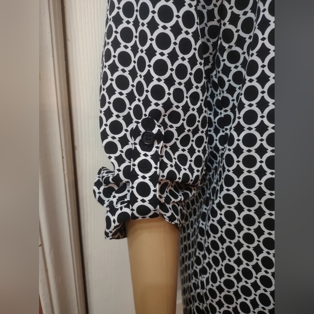Tacera women's women's size medium long sleeve blouse shirt top - Picture 4 of 8